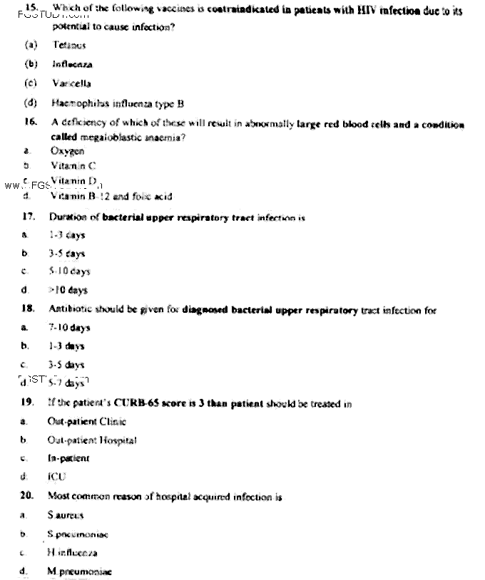 Doctor of Pharmacy Pharmaceutics 9 Clinical Pharmacy 2 Past Paper 2018 Punjab University Objective