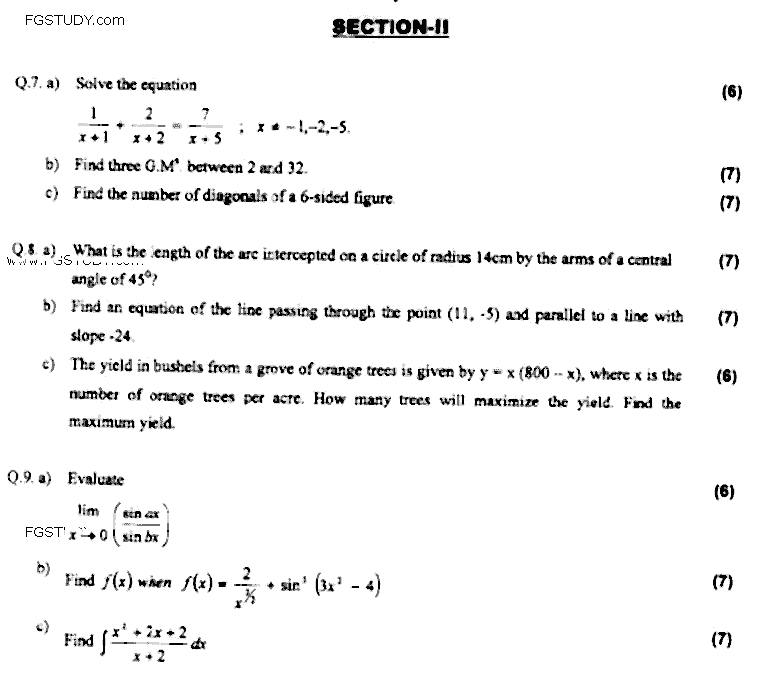 Doctor of Pharmacy Pharmacy Practice 1 Pharmaceutical Mathematics And Biostatistics Past Paper 2017 Punjab University Subjective