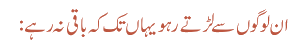 ان لوگوں سے لڑتے رہو یہاں تک کہ باقی نہ رہے :