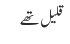 قلیل تھے 