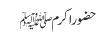 حضور اکرم ﷺ