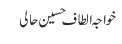 خواجہ الطاف حسین حالی