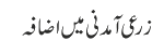 زرعی آمدنی میں اضافہ