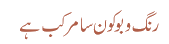 رنگ و بو کون سامرکب ہے