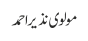 مولوی نذیر احمد